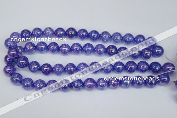 CKQ101 15.5 inches 6mm round AB-color dyed crackle quartz beads