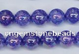 CKQ102 15.5 inches 8mm round AB-color dyed crackle quartz beads