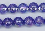 CKQ103 15.5 inches 10mm round AB-color dyed crackle quartz beads