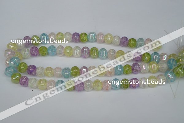 CKQ170 15.5 inches 10*13mm pumpkin AB-color crackle quartz beads