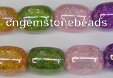 CKQ172 15.5 inches 13*18mm drum AB-color crackle quartz beads