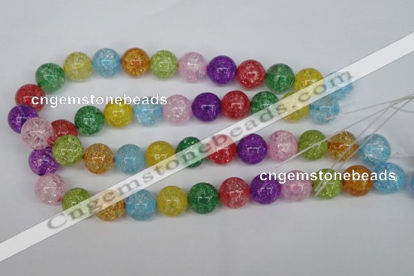 CKQ18 15.5 inches 18mm round dyed crackle quartz beads wholesale