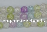 CKQ22 15.5 inches 8mm round dyed crackle quartz beads wholesale