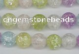 CKQ23 15.5 inches 10mm round dyed crackle quartz beads wholesale