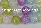 CKQ24 15.5 inches 12mm round dyed crackle quartz beads wholesale