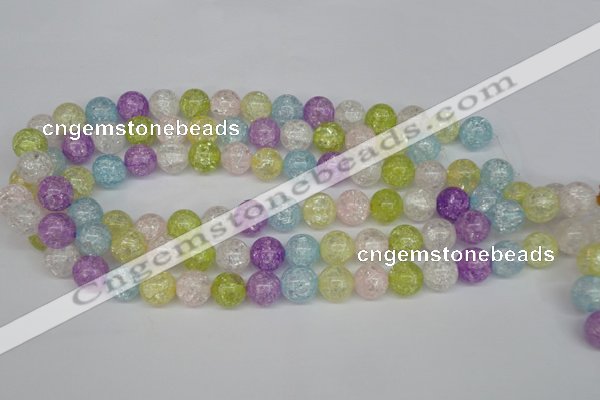 CKQ24 15.5 inches 12mm round dyed crackle quartz beads wholesale