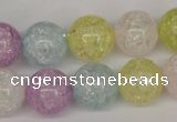 CKQ25 15.5 inches 14mm round dyed crackle quartz beads wholesale