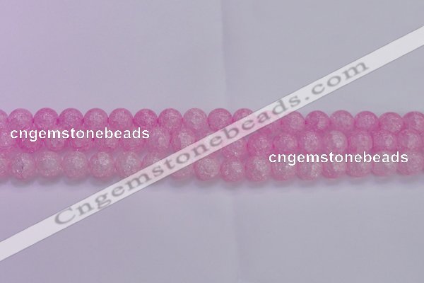 CKQ304 15.5 inches 12mm round dyed crackle quartz beads wholesale