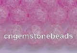 CKQ305 15.5 inches 14mm round dyed crackle quartz beads wholesale