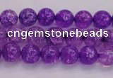 CKQ308 15.5 inches 6mm round dyed crackle quartz beads wholesale