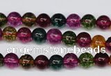 CKQ31 15.5 inches 6mm round dyed crackle quartz beads wholesale