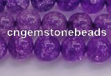 CKQ311 15.5 inches 12mm round dyed crackle quartz beads wholesale