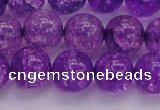 CKQ312 15.5 inches 14mm round dyed crackle quartz beads wholesale