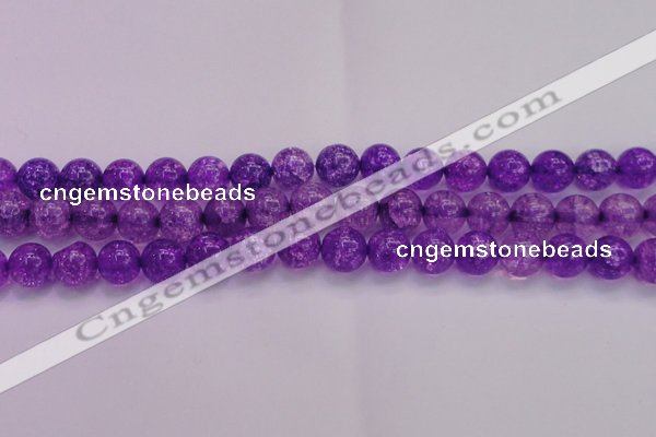 CKQ312 15.5 inches 14mm round dyed crackle quartz beads wholesale