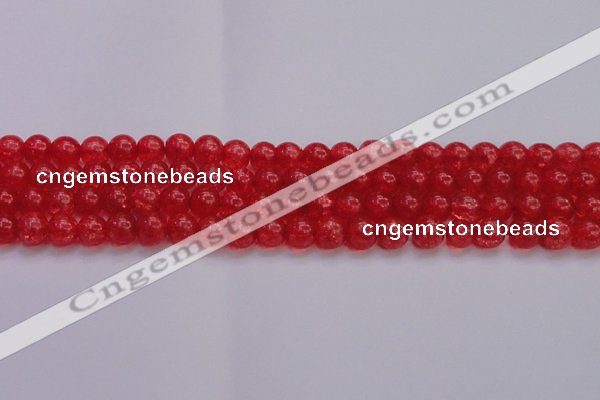 CKQ317 15.5 inches 10mm round dyed crackle quartz beads wholesale