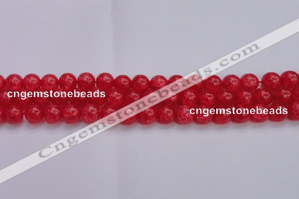 CKQ319 15.5 inches 14mm round dyed crackle quartz beads wholesale
