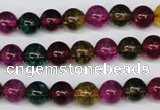 CKQ32 15.5 inches 8mm round dyed crackle quartz beads wholesale