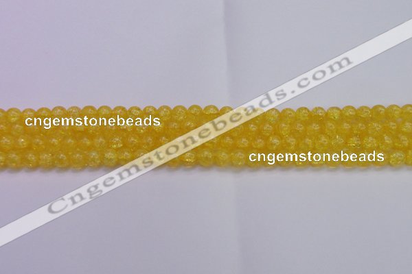 CKQ322 15.5 inches 6mm round dyed crackle quartz beads wholesale