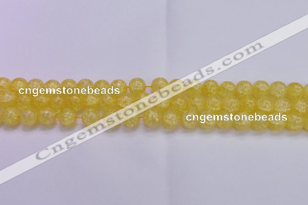 CKQ325 15.5 inches 12mm round dyed crackle quartz beads wholesale