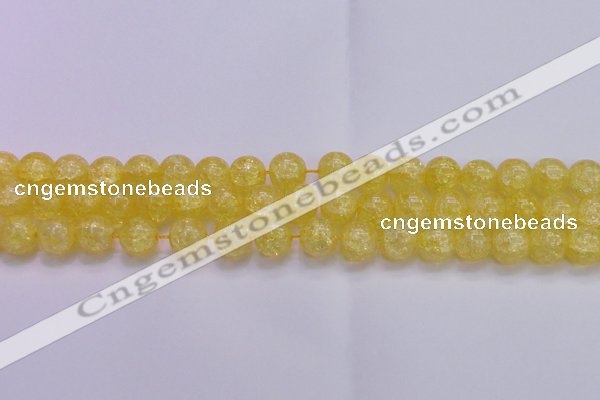 CKQ326 15.5 inches 14mm round dyed crackle quartz beads wholesale