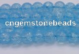 CKQ329 15.5 inches 6mm round dyed crackle quartz beads wholesale