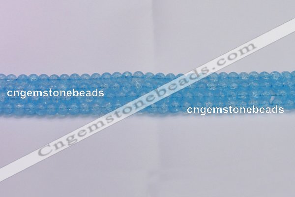 CKQ329 15.5 inches 6mm round dyed crackle quartz beads wholesale