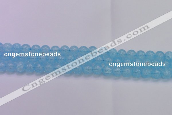 CKQ332 15.5 inches 12mm round dyed crackle quartz beads wholesale