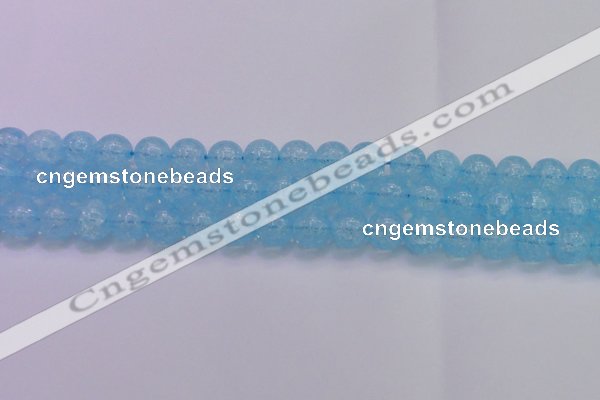 CKQ333 15.5 inches 14mm round dyed crackle quartz beads wholesale