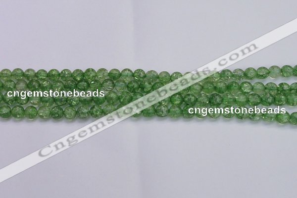 CKQ336 15.5 inches 6mm round dyed crackle quartz beads wholesale