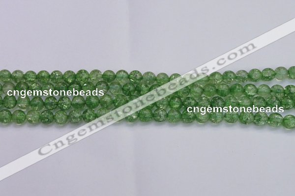 CKQ337 15.5 inches 8mm round dyed crackle quartz beads wholesale