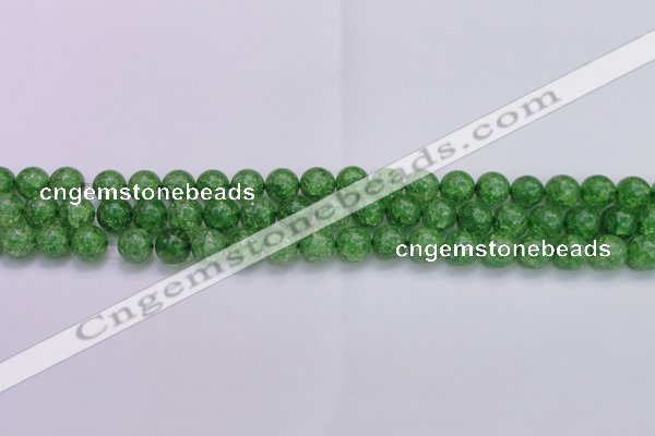 CKQ338 15.5 inches 10mm round dyed crackle quartz beads wholesale