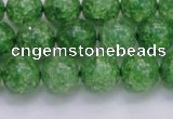 CKQ339 15.5 inches 12mm round dyed crackle quartz beads wholesale