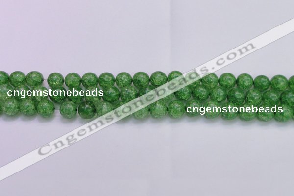 CKQ339 15.5 inches 12mm round dyed crackle quartz beads wholesale