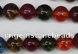 CKQ34 15.5 inches 12mm round dyed crackle quartz beads wholesale