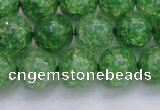 CKQ340 15.5 inches 14mm round dyed crackle quartz beads wholesale
