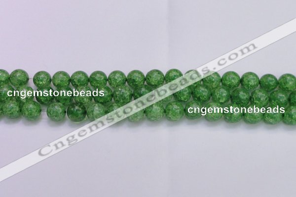 CKQ340 15.5 inches 14mm round dyed crackle quartz beads wholesale