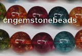 CKQ35 15.5 inches 14mm round dyed crackle quartz beads wholesale