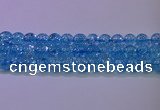 CKQ362 15.5 inches 8mm round dyed crackle quartz beads