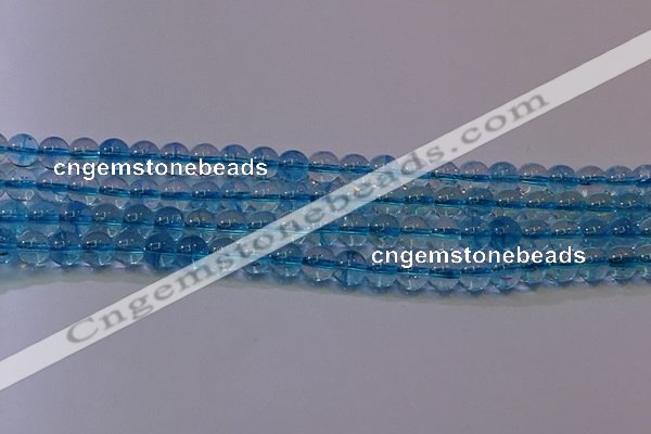 CKQ370 15.5 inches 4mm round dyed crackle quartz beads wholesale