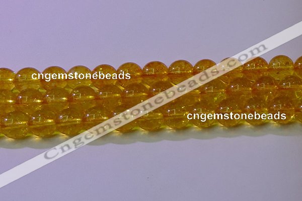 CKQ383 15.5 inches 10mm round dyed crackle quartz beads