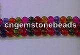 CKQ393 15.5 inches 10mm round dyed crackle quartz beads