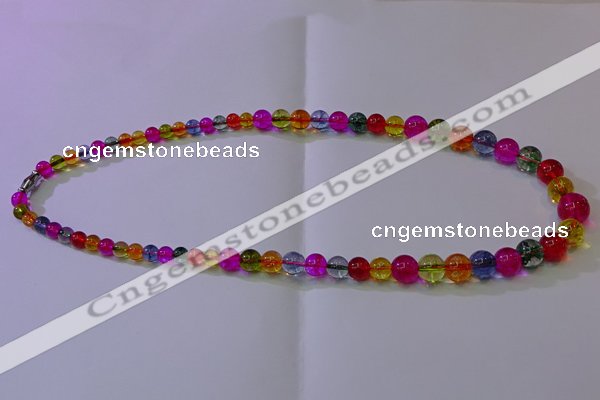 CKQ400 15.5 inches 6mm - 12mm round dyed crackle quartz beads