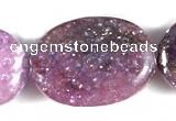 CKU02 15 inches 10*14mm oval purple kunzite beads Wholesale