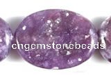 CKU03 15 inches 13*18mm oval purple kunzite beads Wholesale