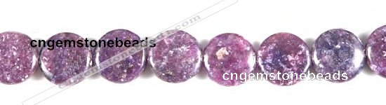 CKU04 15 inches 16mm coin purple kunzite beads wholesale