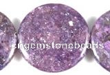 CKU06 15 inches 30mm coin purple kunzite beads wholesale