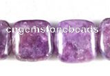 CKU07 15 inches 10*10mm square purple kunzite beads wholesale