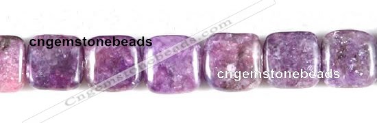 CKU07 15 inches 10*10mm square purple kunzite beads wholesale