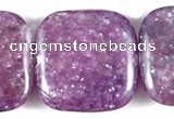 CKU08 15 inches 16*16mm square purple kunzite beads wholesale