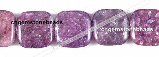 CKU08 15 inches 16*16mm square purple kunzite beads wholesale